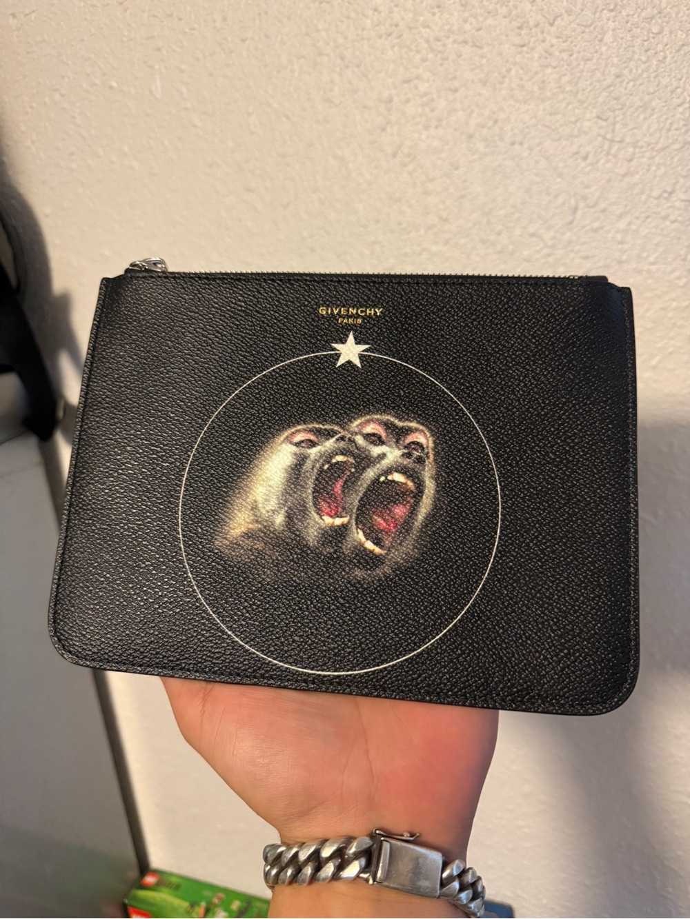 Givenchy screaming monkeys clutch